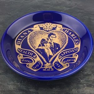 Princess Diana Portmeirion Blue & Gold Plate 4.5”